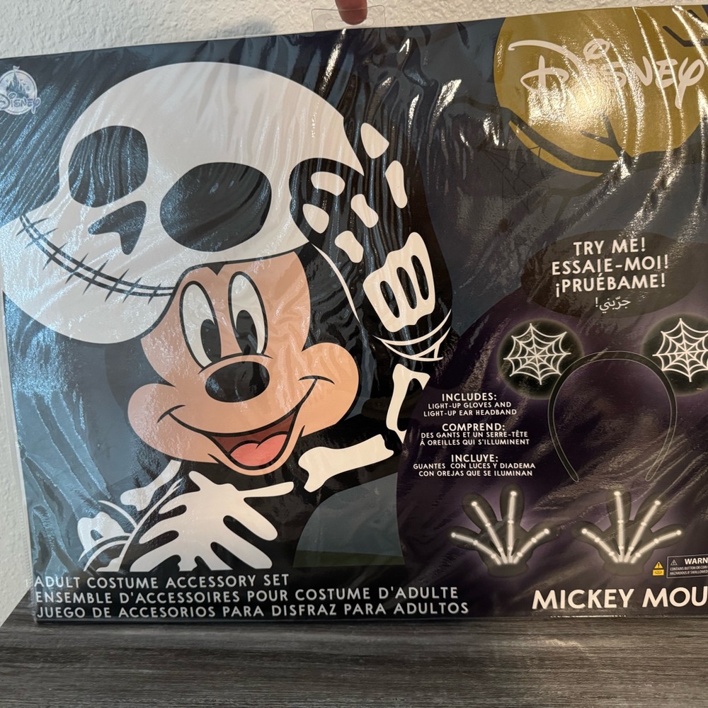 New Mickey Mouse Light-Up Skeleton Costume set for Adults